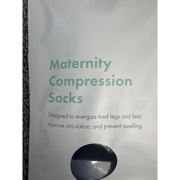 NWT Motif Maternity Compressions Socks Black Medium - Picture 4 of 4